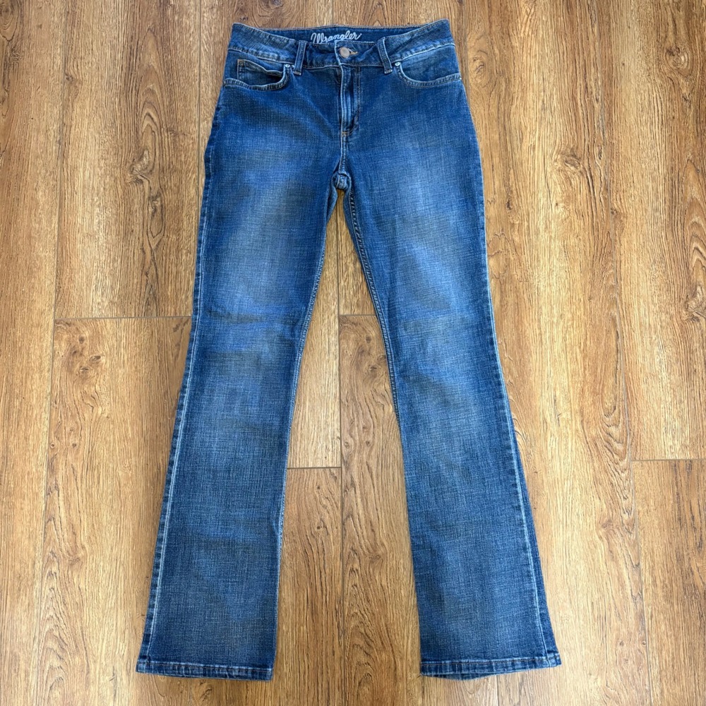 Wrangler Bootcut blue‎ Jeans Medium Wash Stretch Denim Womens 30x32 y2k western